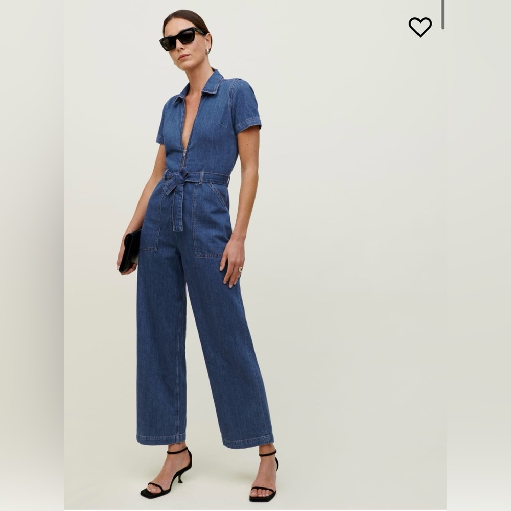 Reformation Cassidy Denim Jumpsuit size 8